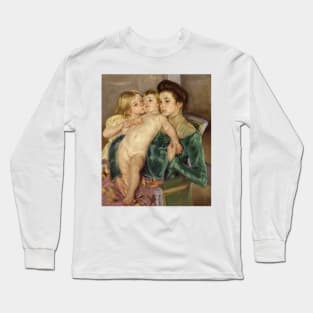 The Caress by Mary Cassatt Long Sleeve T-Shirt